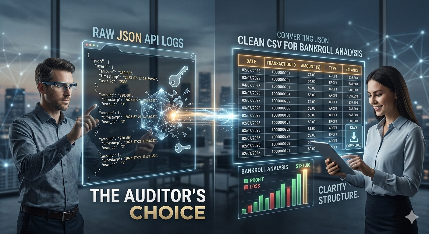 The Auditor’s Choice Converting JSON API Logs to Clean CSV for Bankroll Analysis