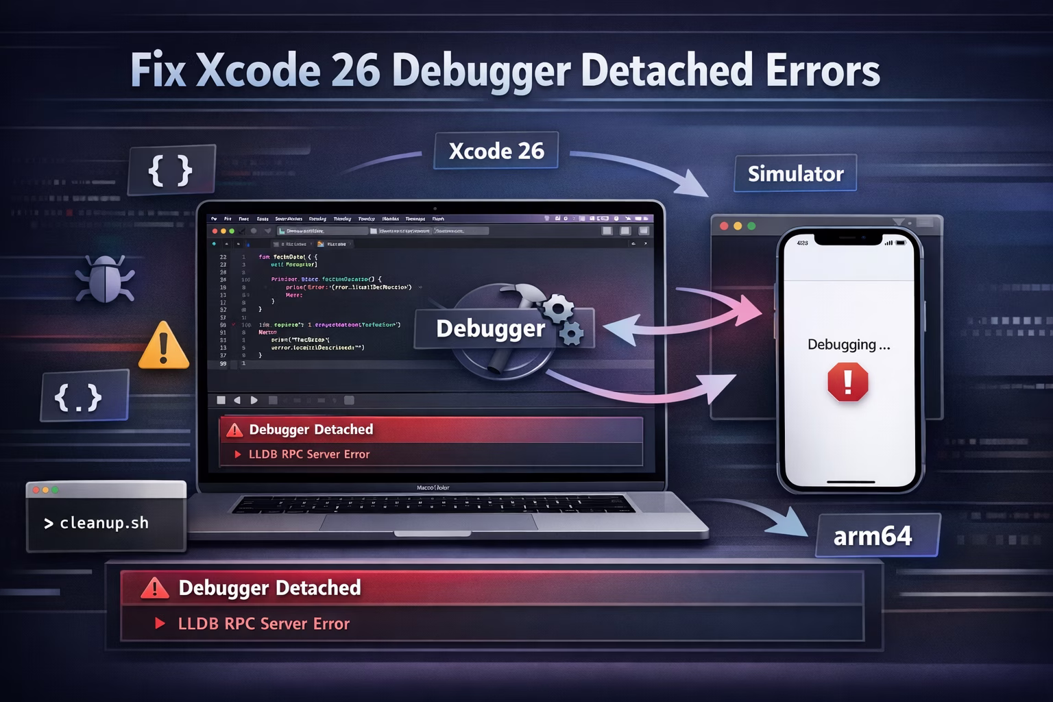 Solving the xcode 26 issues, Fix the LLDB RPC Server Crash: Top 3 Xcode 26 Bugs and It's Fixes.