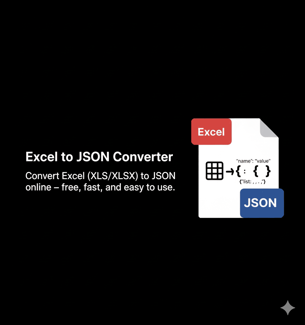 Excel to JSON Converter Online - Free, Fast & Secure | AllFileTools